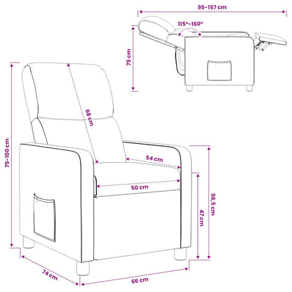Relaxfauteuil Lichtgrijs Stof