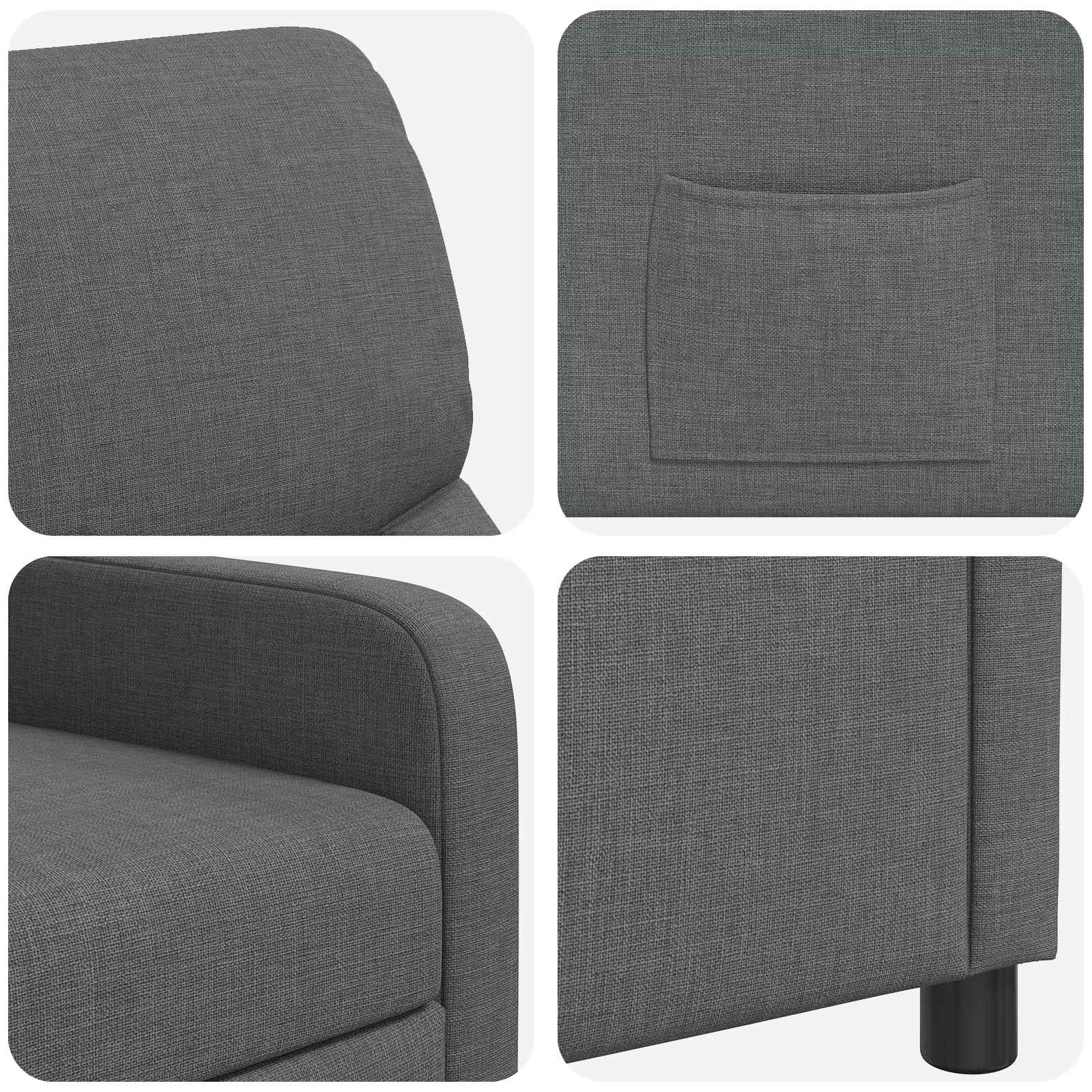 Relaxfauteuil Donkergrijs Stof