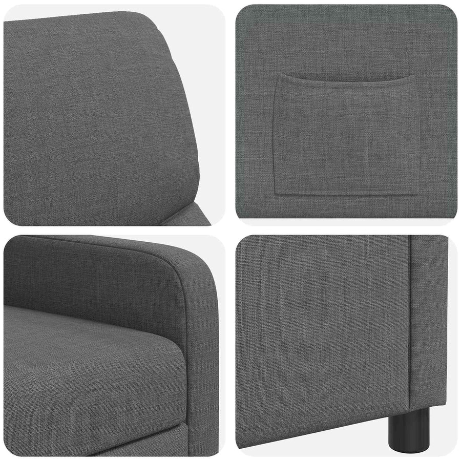 Relaxfauteuil Donkergrijs Stof