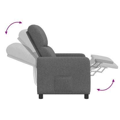 Relaxfauteuil Donkergrijs Stof