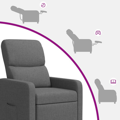 Relaxfauteuil Donkergrijs Stof