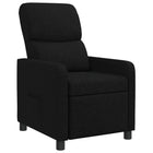 Relaxfauteuil zwart stof verstelbaar massage 66x95x100 cm