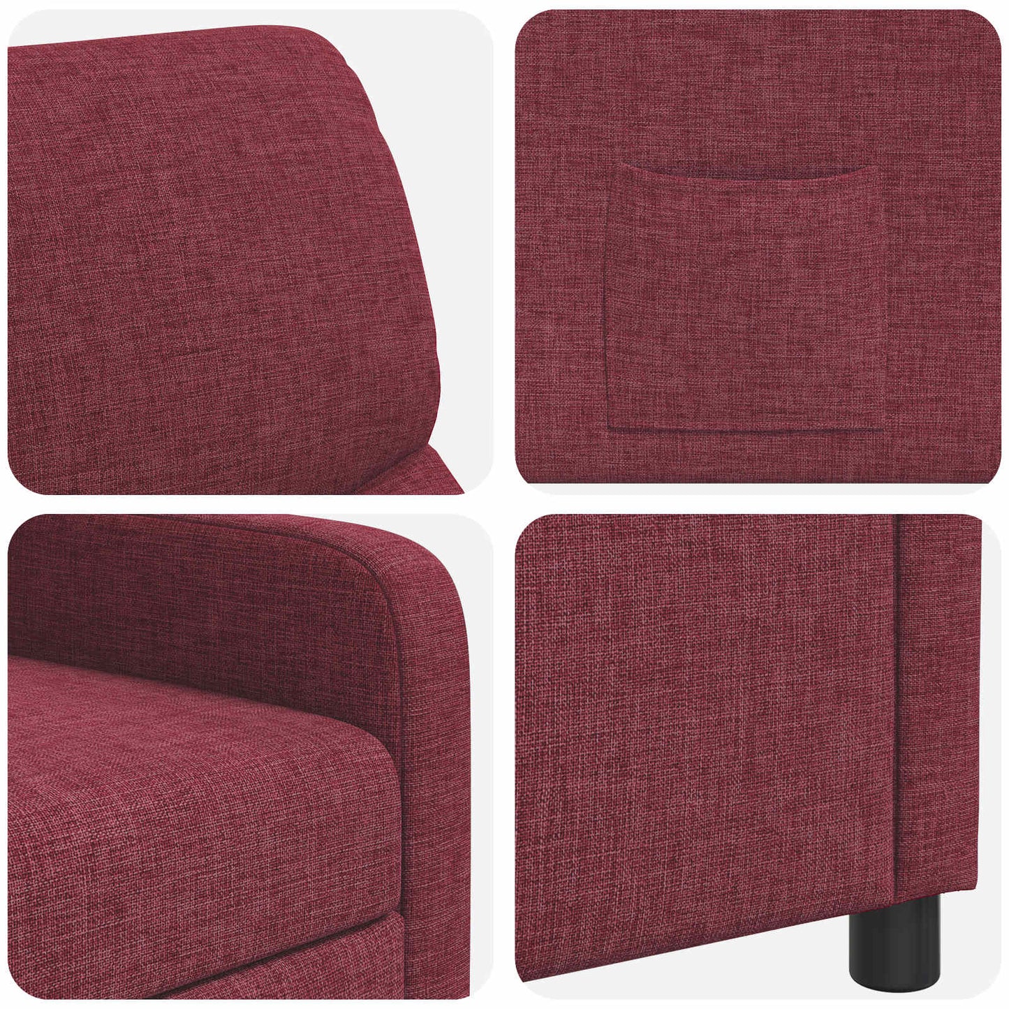 Relaxfauteuil Wijnrood Stof