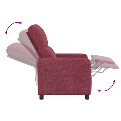 Relaxfauteuil Wijnrood Stof