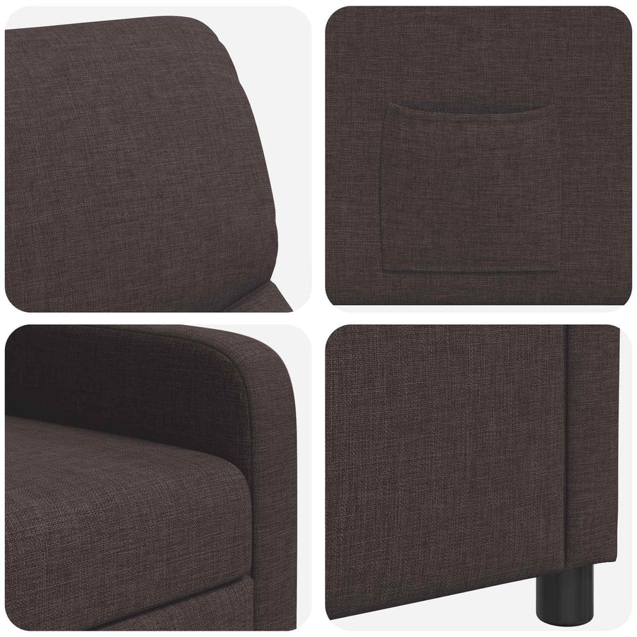 Relaxfauteuil Donkerbruin Stof