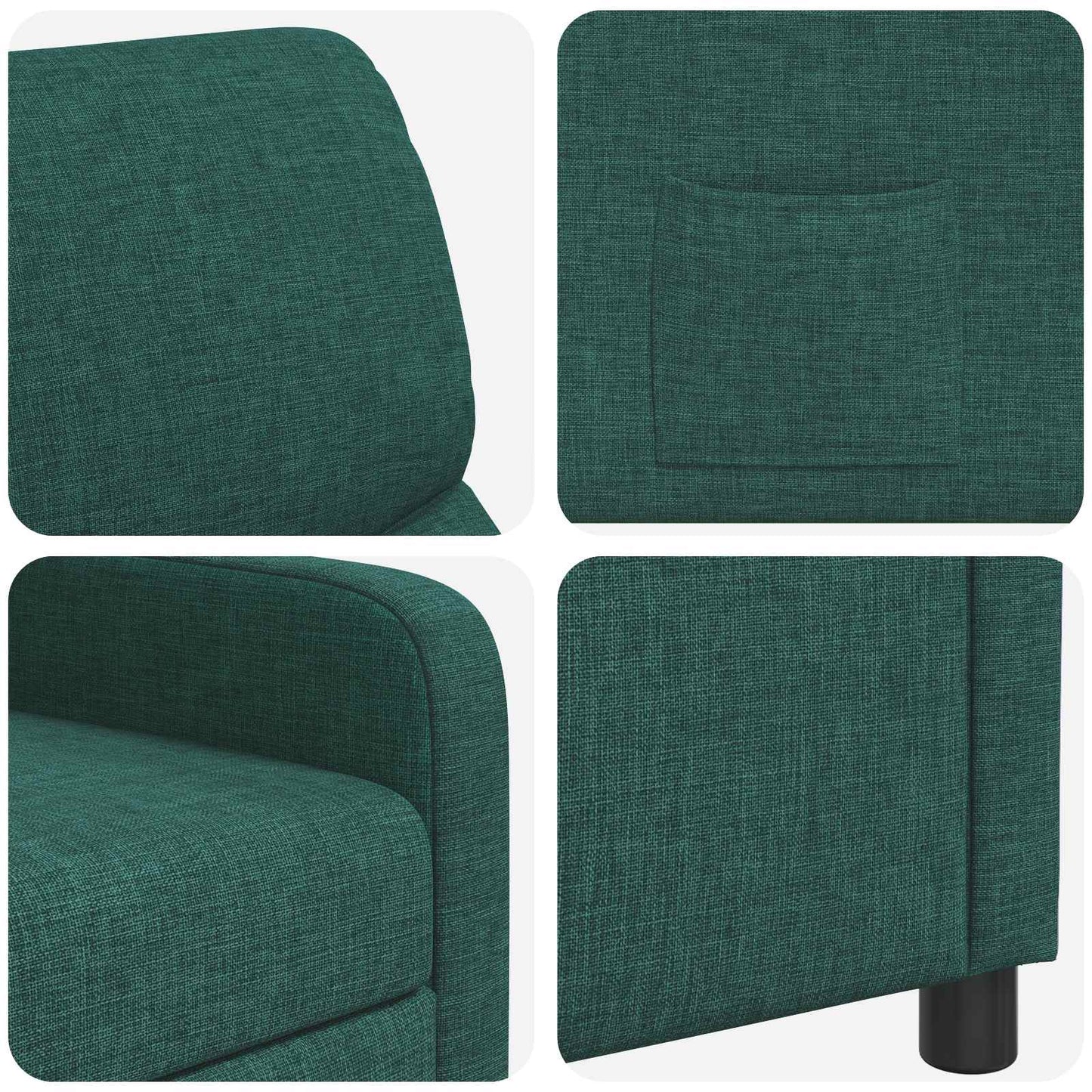 Relaxfauteuil Donkergroen Stof