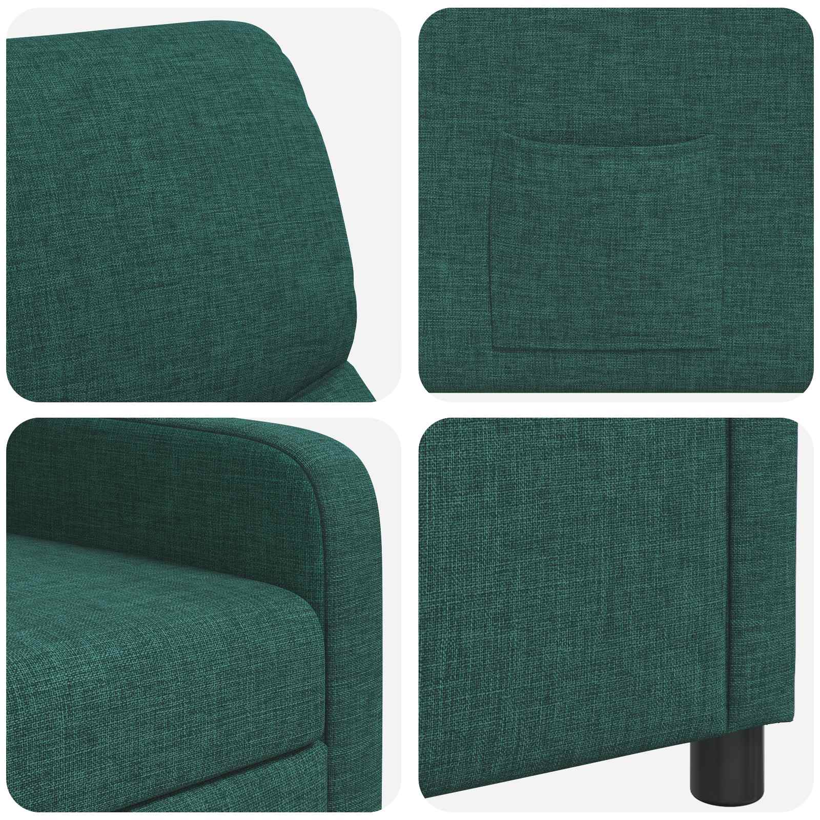 Relaxfauteuil Donkergroen Stof