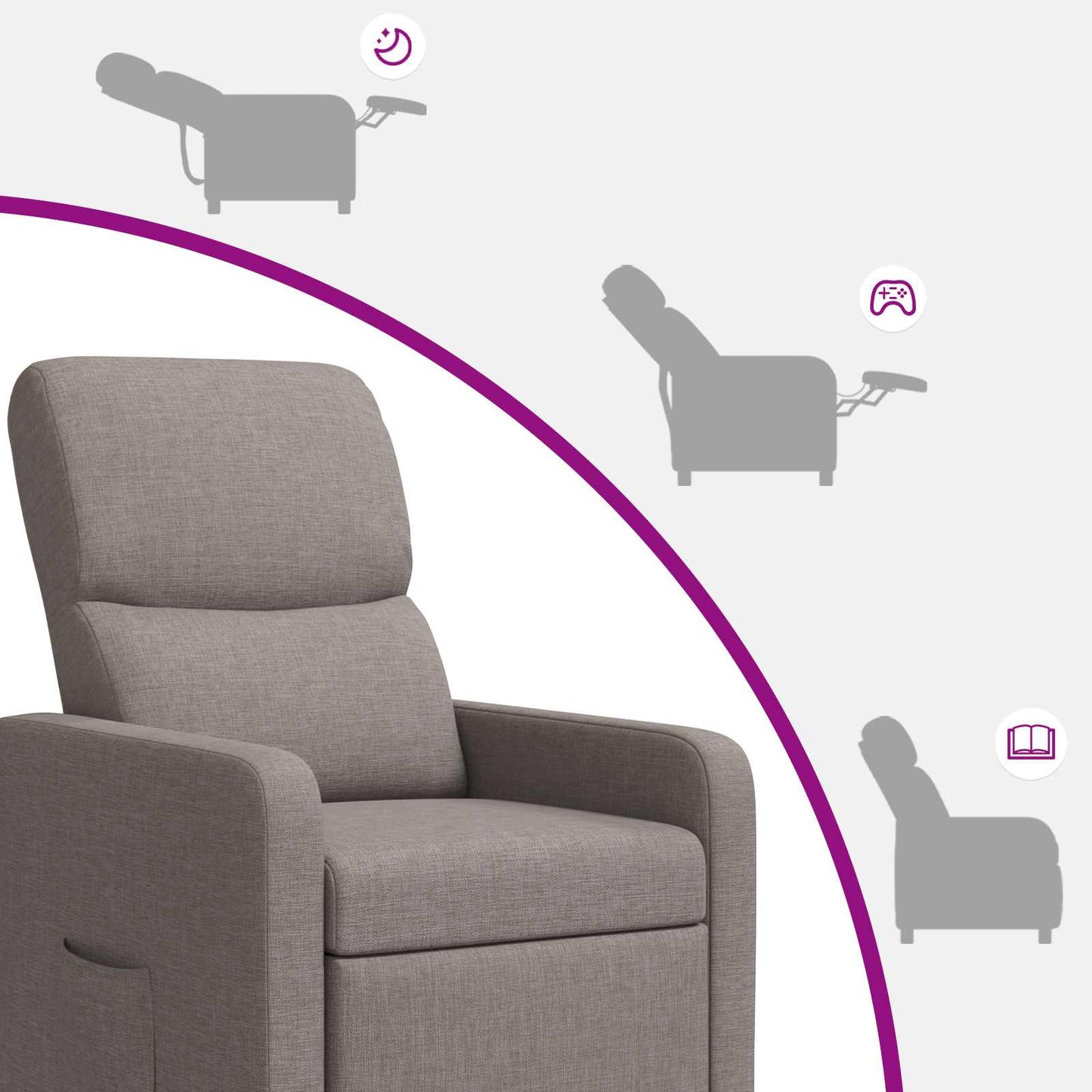 Relaxfauteuil Taupe
