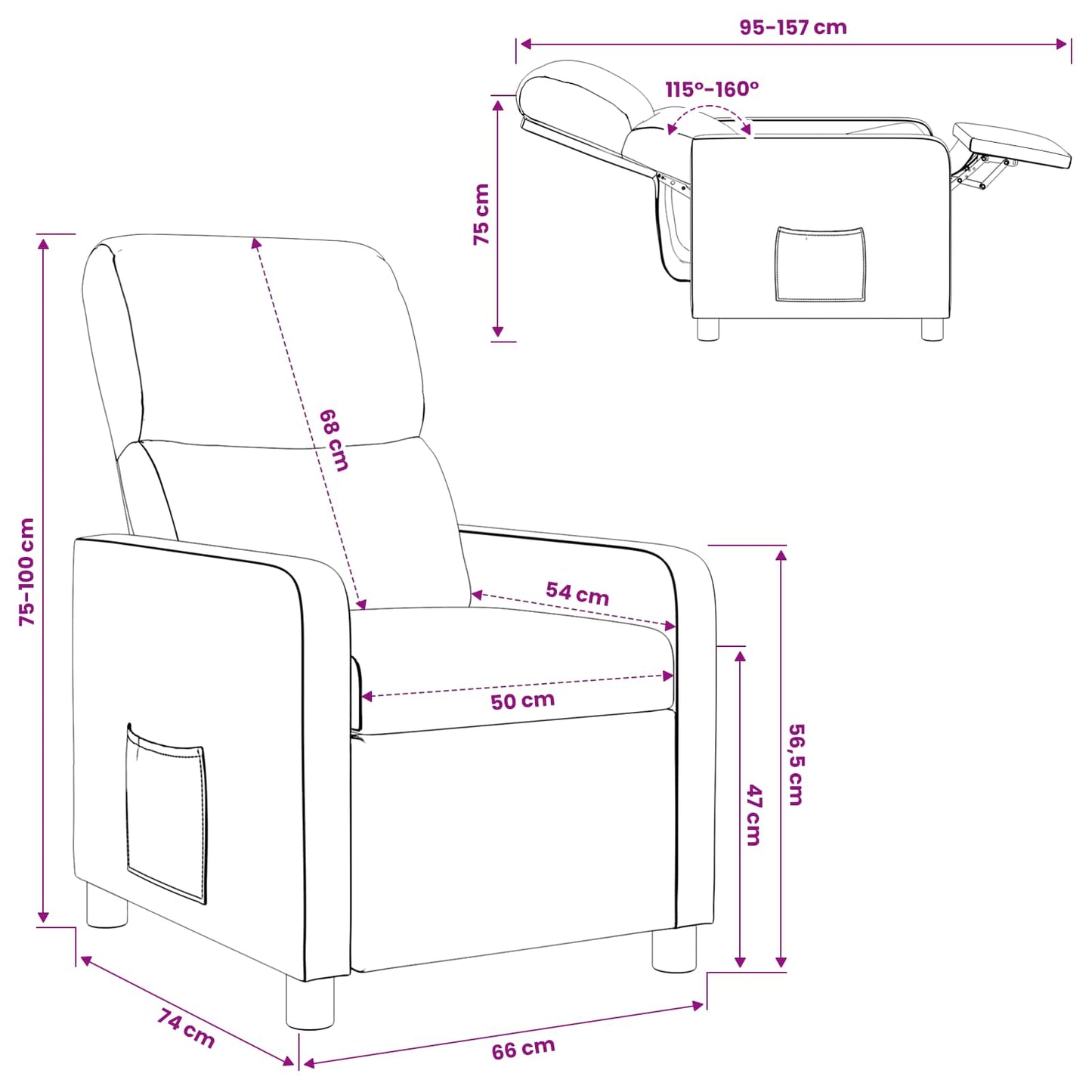 Relaxfauteuil Taupe