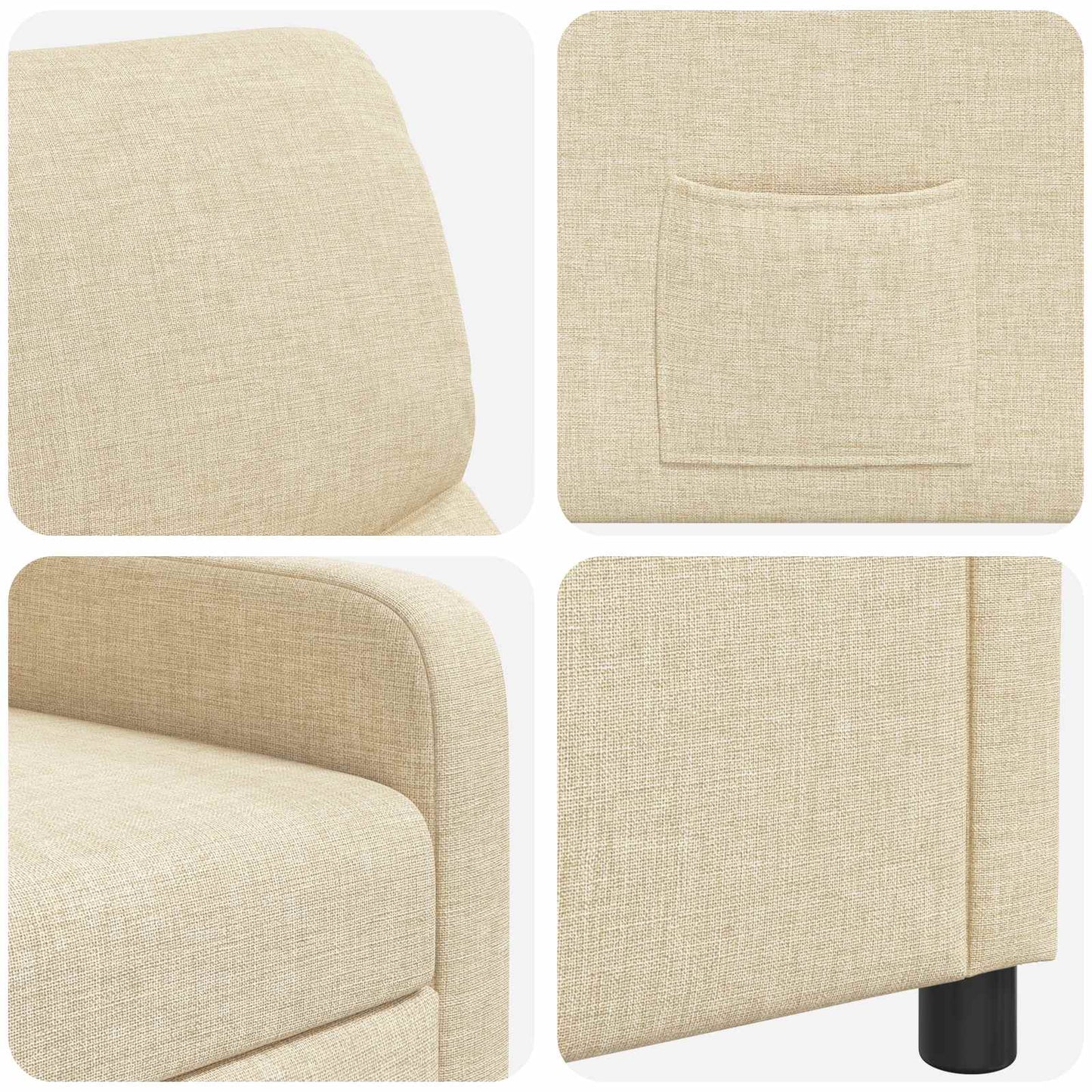 Relaxfauteuil Crèmekleurig Stof