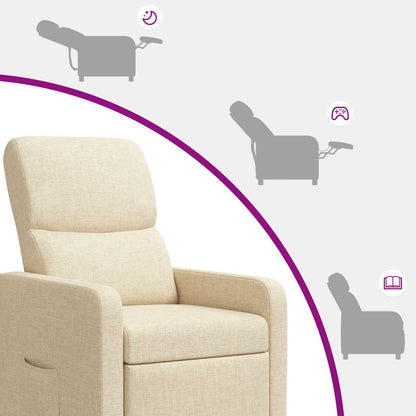 Relaxfauteuil Crèmekleurig Stof