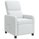 Relaxfauteuil wit stof 66x95x100 cm