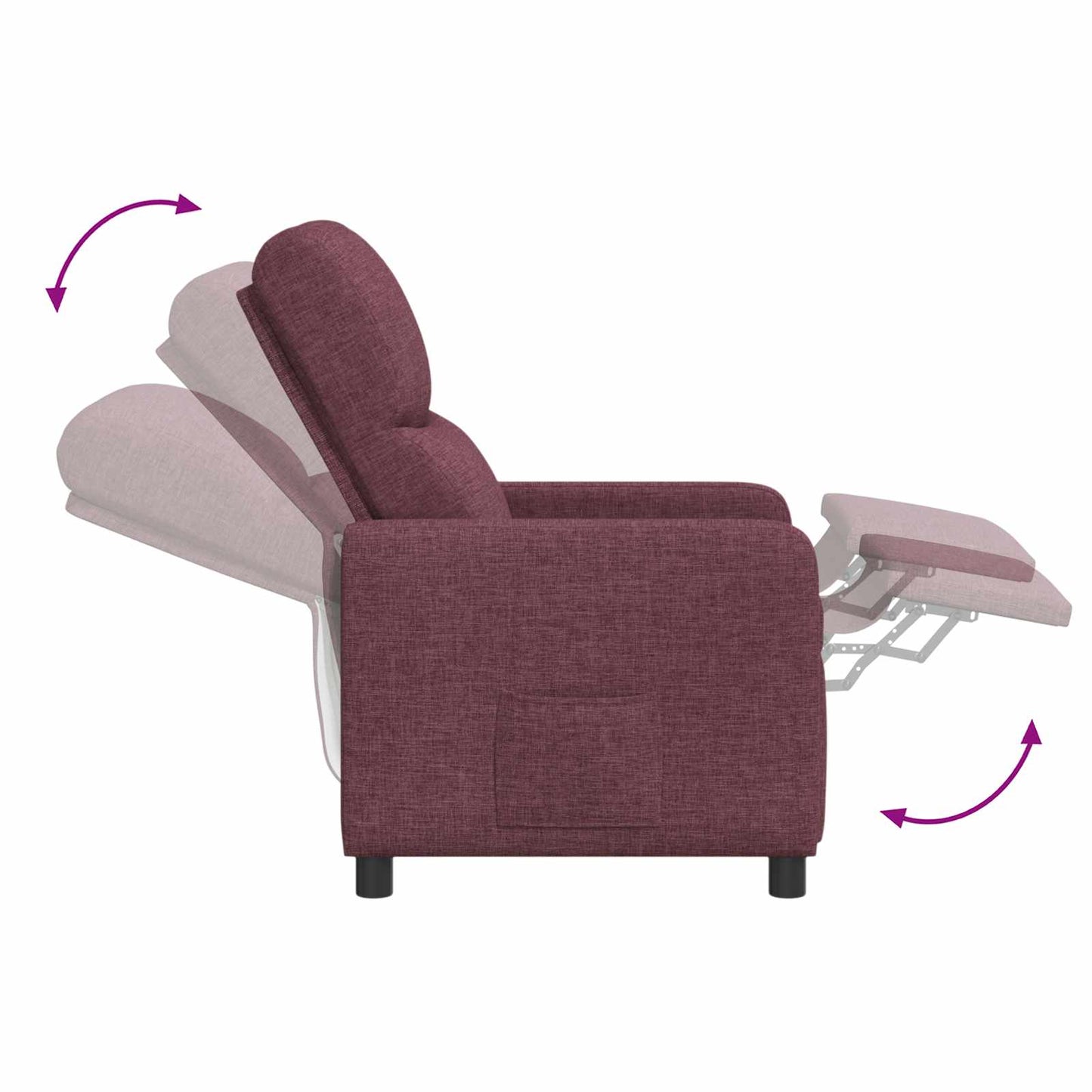 Relaxfauteuil Paars Stof