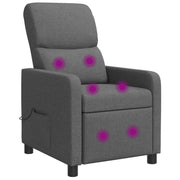Massage fauteuil donkergrijs stof