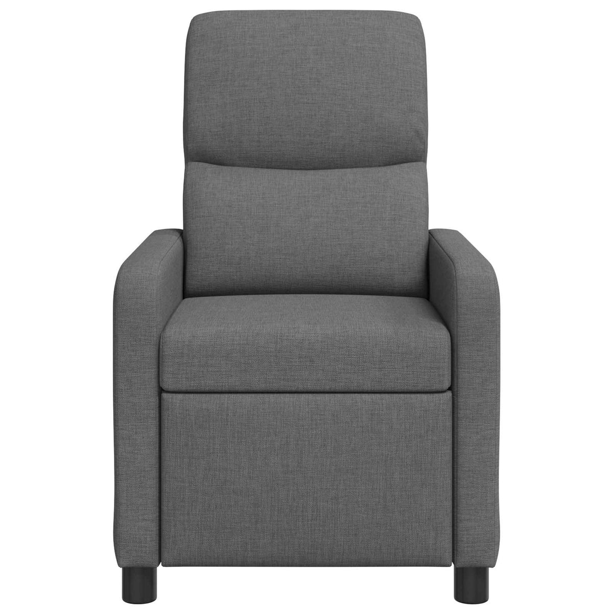 Massage Recliner Donkergrijs Stof