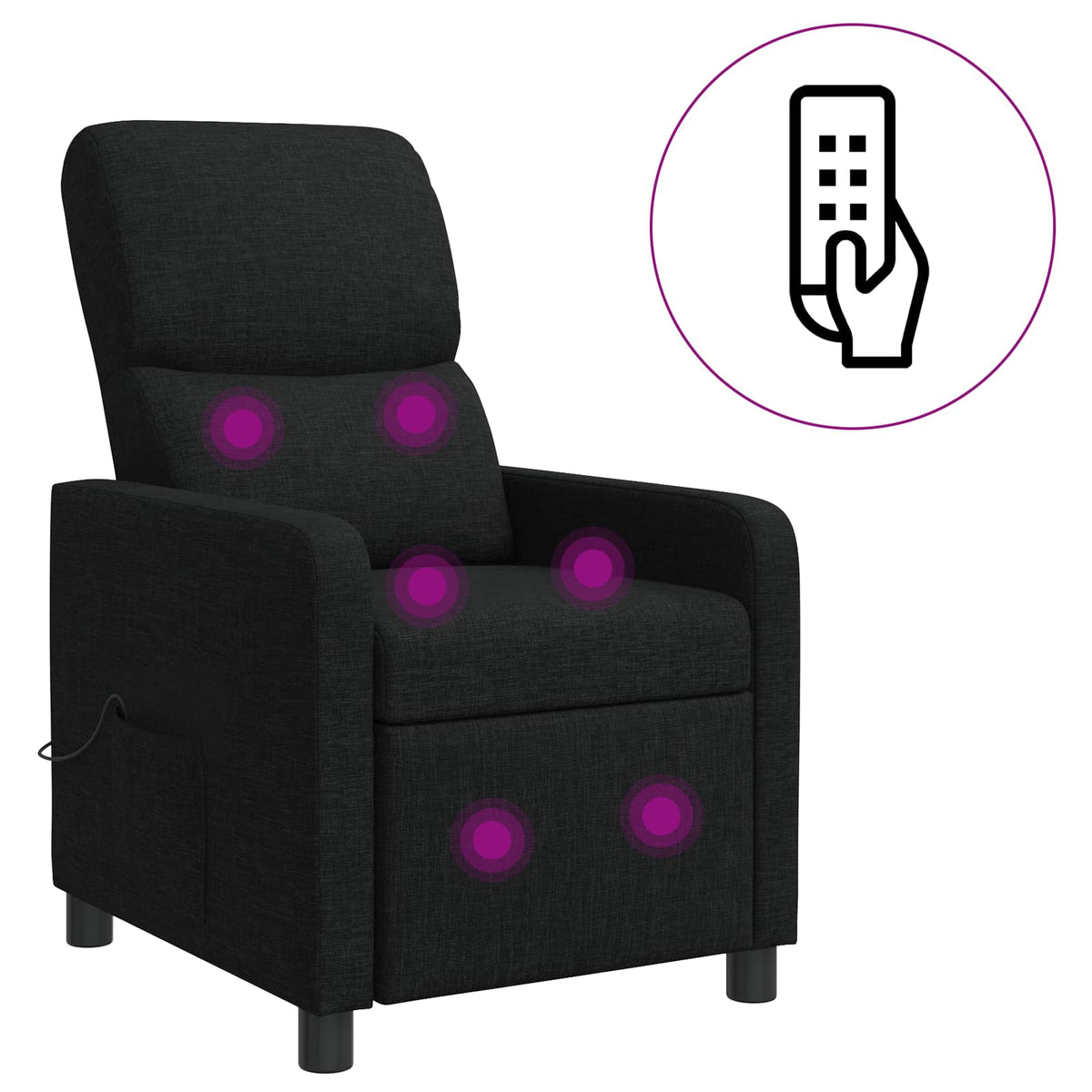 Relaxfauteuil Zwart Stof