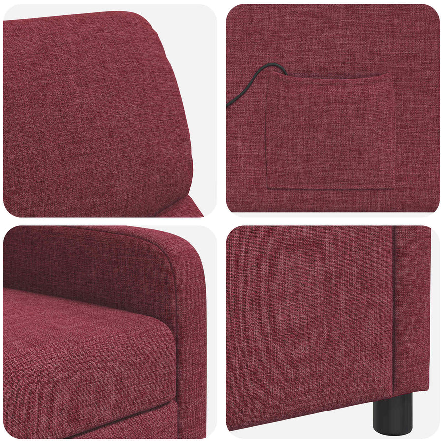 Relaxfauteuil Wijnrood Stof