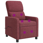 Relaxfauteuil wijnrood stof