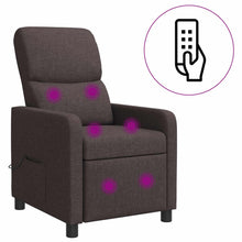 Massage Recliner Donkerbruin Stof