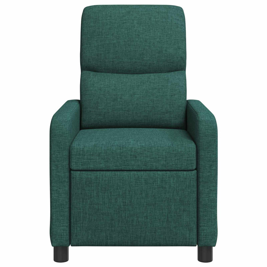 Massage Recliner Donkergroen Stof