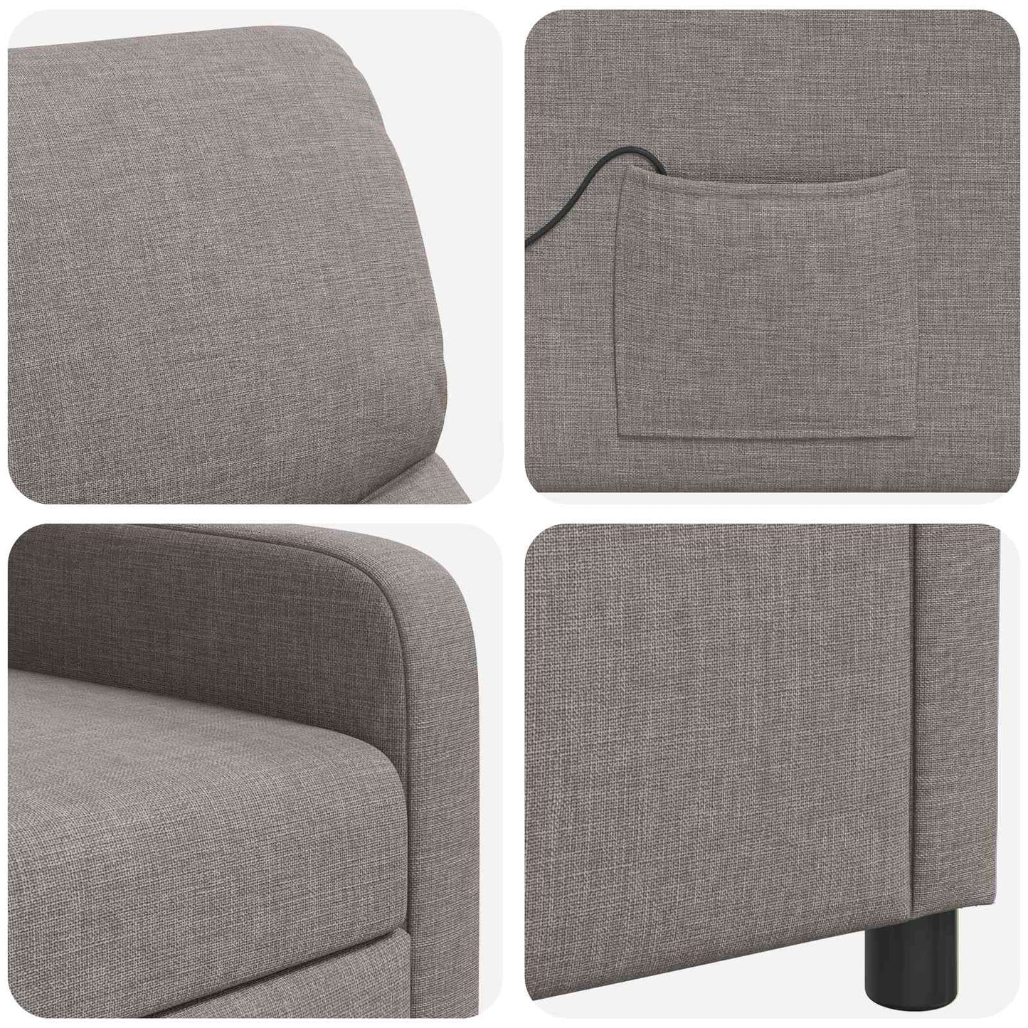 Massage Recliner Taupe