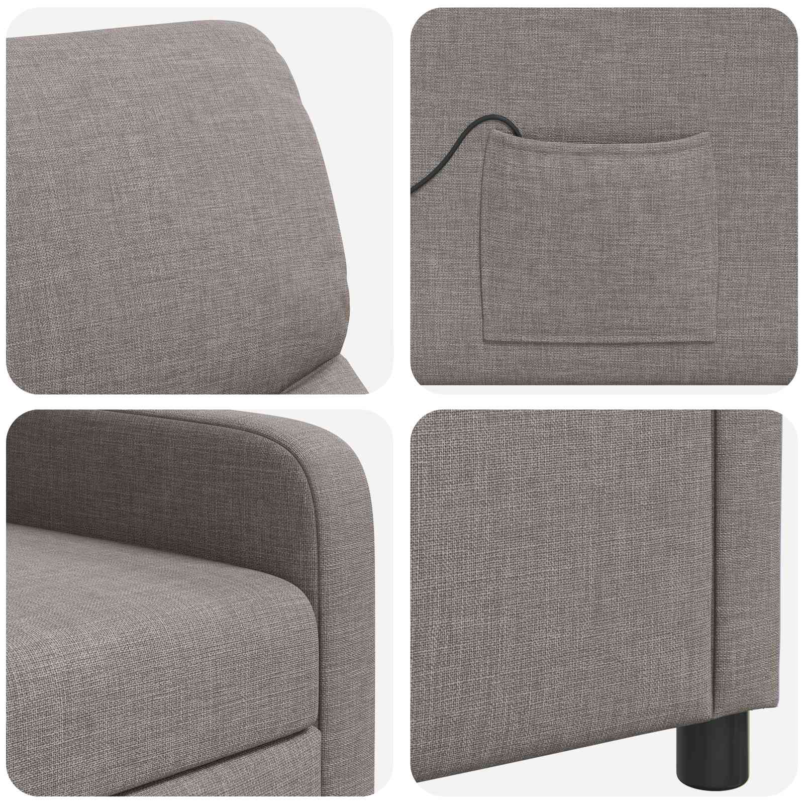Massage Recliner Taupe