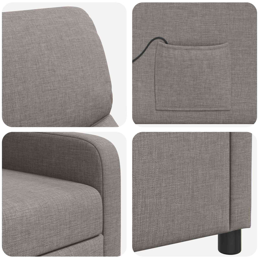 Massage Recliner Taupe