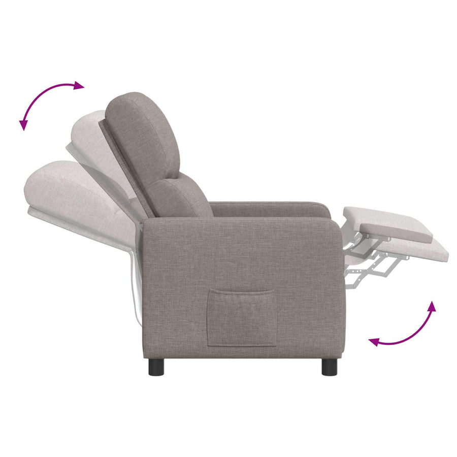 Massage Recliner Taupe