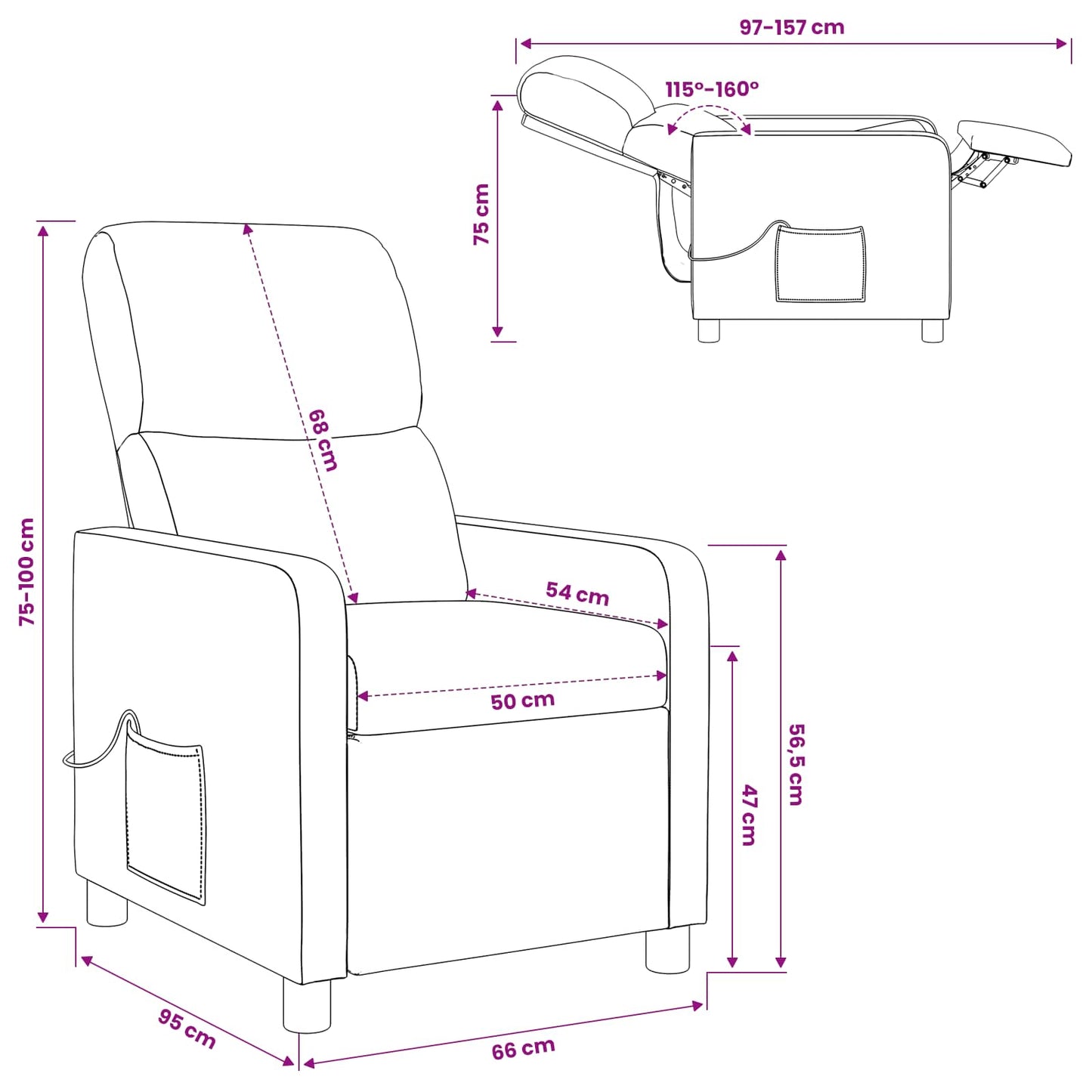 Massage Recliner Taupe