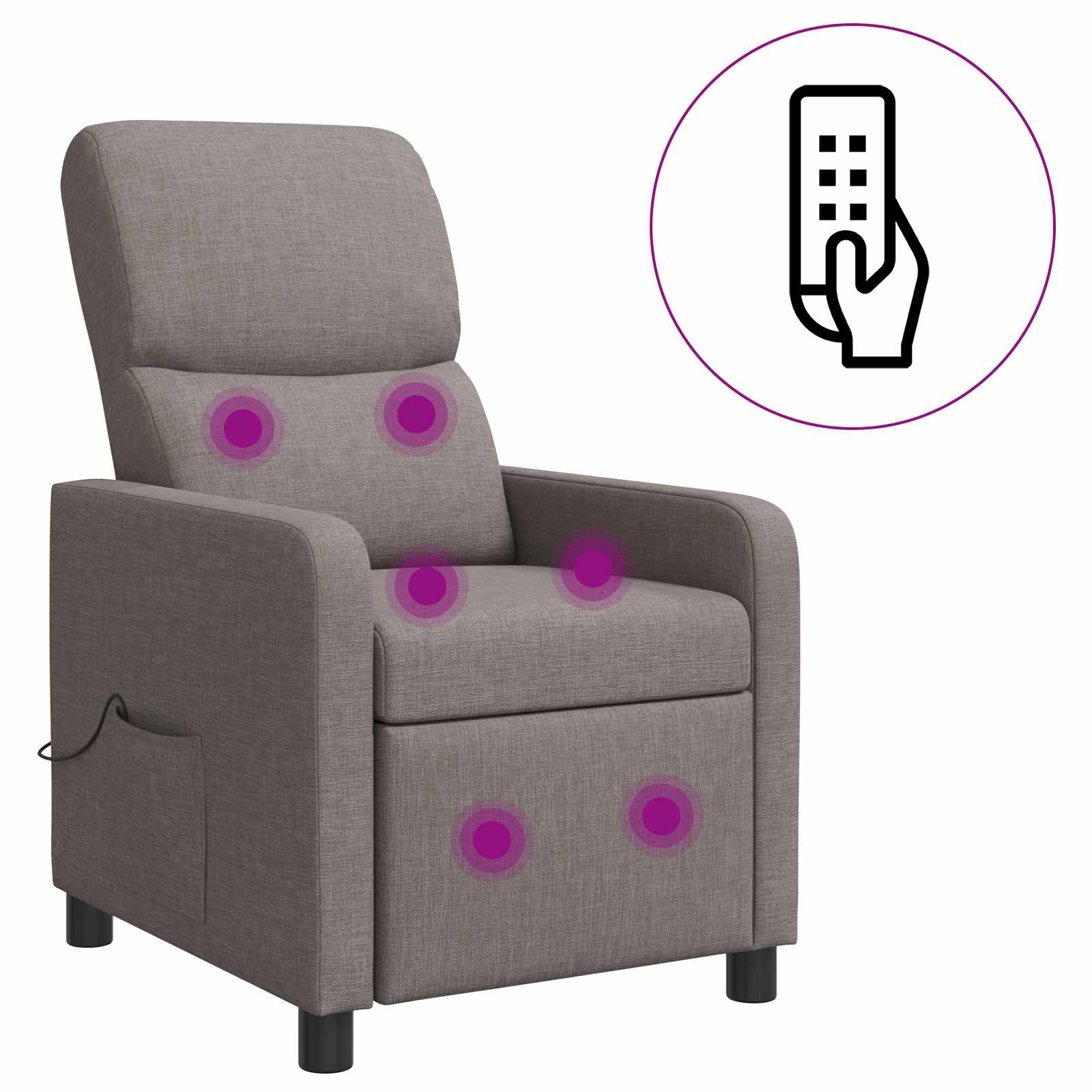Massage Recliner Taupe