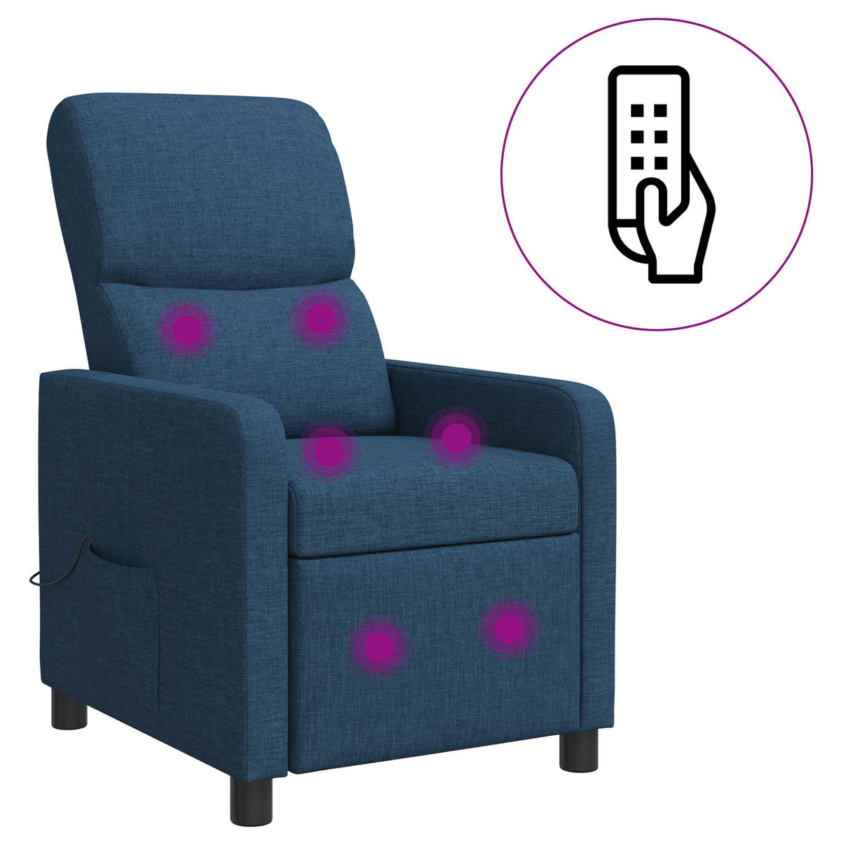 Relaxfauteuil Blauw Stof