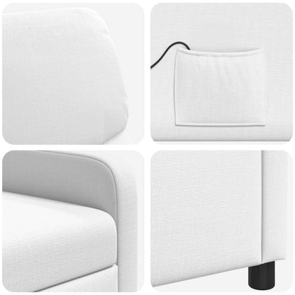 Relaxfauteuil Wit Stof