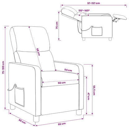 Relaxfauteuil Wit Stof