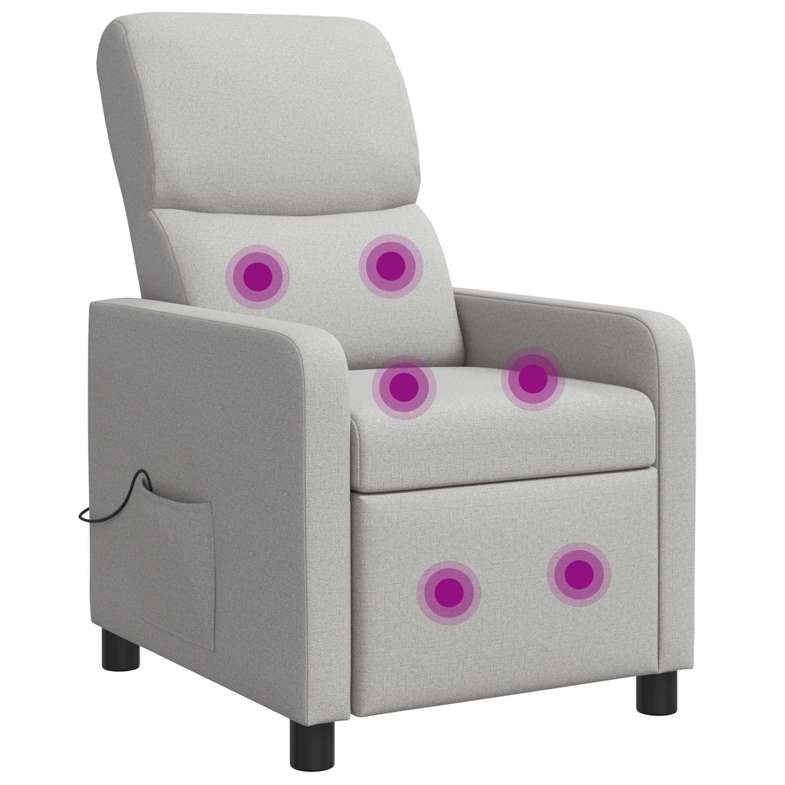 Massage Recliner Wolkengrijs Stof Wolkengrijze stof