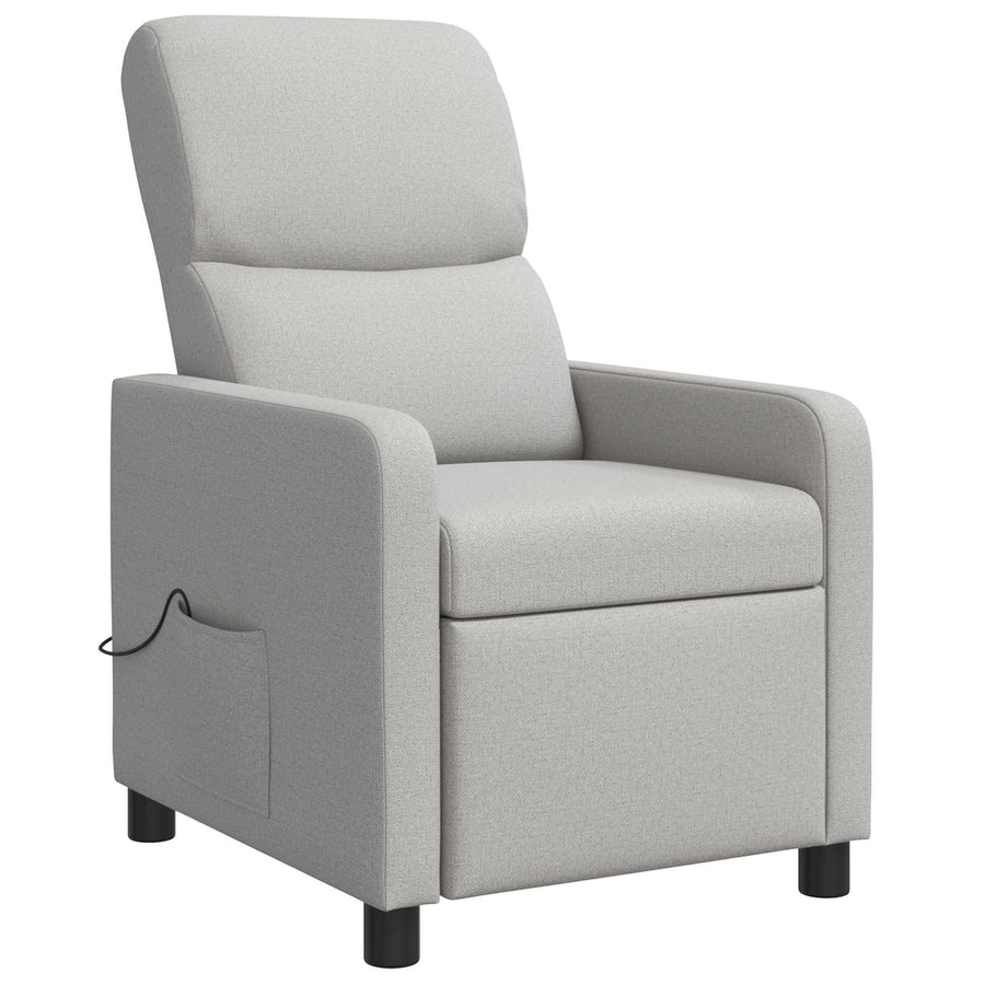 Massage Recliner Wolkengrijs Stof Wolkengrijze stof