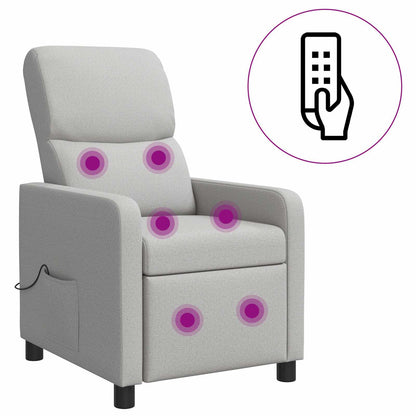 Massage Recliner Wolkengrijs Stof Wolkengrijze stof
