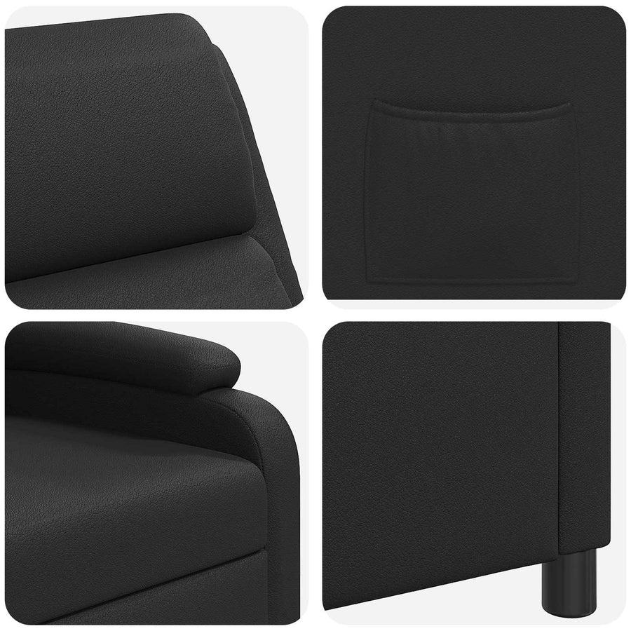 Relaxfauteuil Zwart Kunstleer