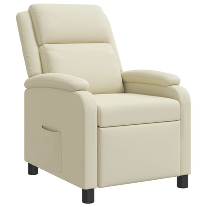 Relaxfauteuil Crèmekleurig Kunstleer