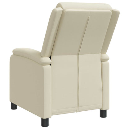 Relaxfauteuil Crèmekleurig Kunstleer