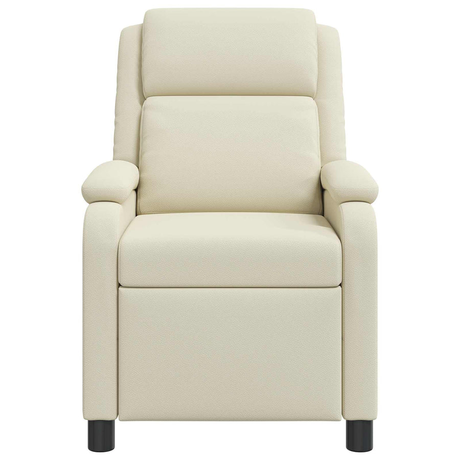 Relaxfauteuil Crèmekleurig Kunstleer