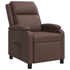 Relaxfauteuil bruin kunstleer 66x95x100 cm