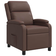 Relaxfauteuil bruin kunstleer 66x95x100 cm