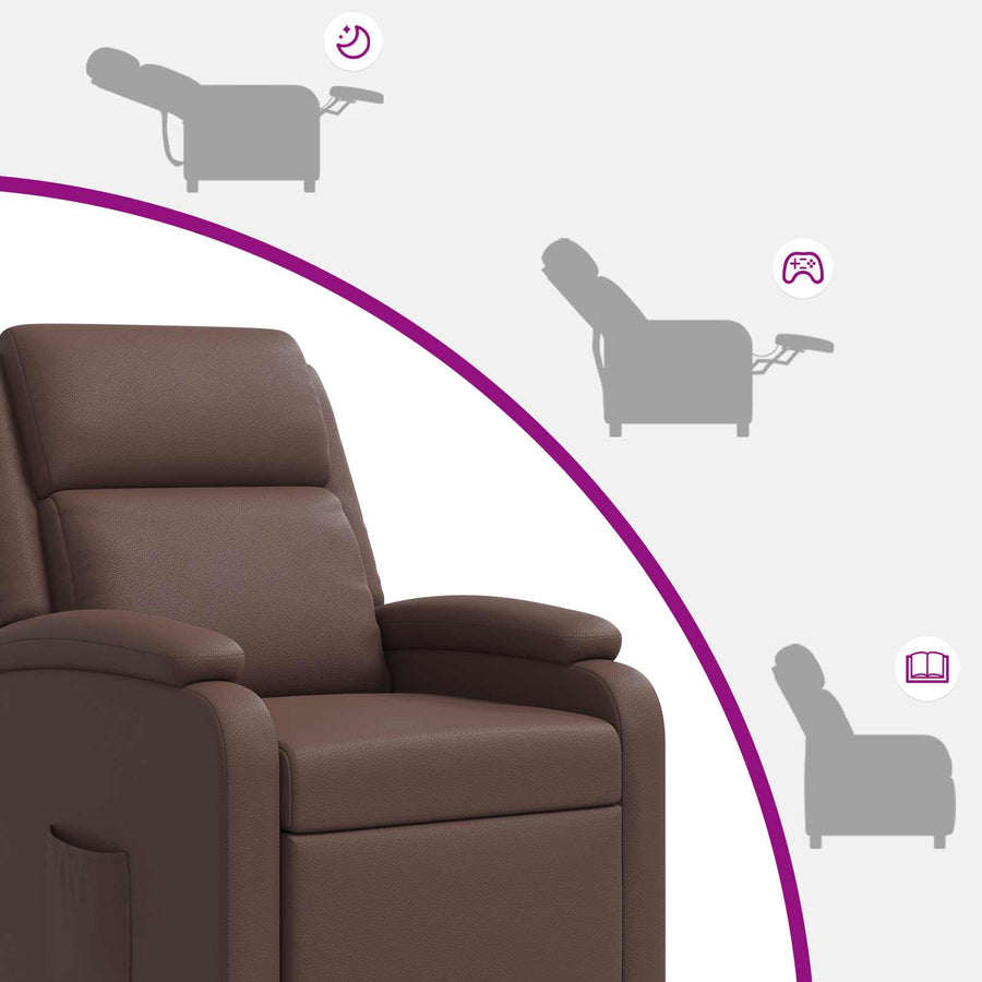 Relaxfauteuil Bruin Kunstleer