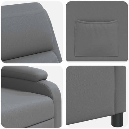Relaxfauteuil Grijs Kunstleer