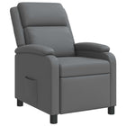 Relaxfauteuil grijs kunstleer
