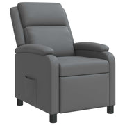 Relaxfauteuil grijs kunstleer