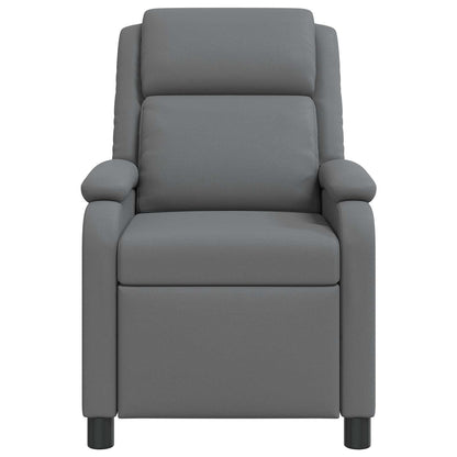Relaxfauteuil Grijs Kunstleer