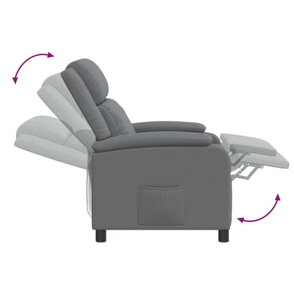 Relaxfauteuil Grijs Kunstleer