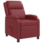 Relaxfauteuil wijnrood kunstleer 66x95x100 cm