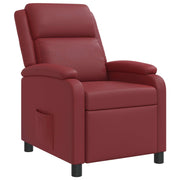 Relaxfauteuil wijnrood kunstleer 66x95x100 cm